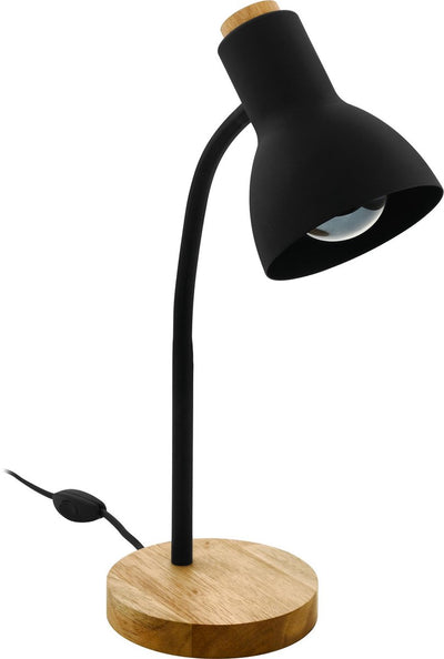 Eglo veradal lampe de table lampe de bureau - e27 - 42 cm - marron noir