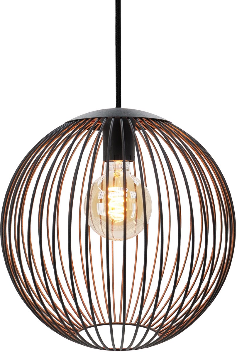 Lampe à suspension Eglo almanzora - e27 - ø 32 cm - cuivre noir