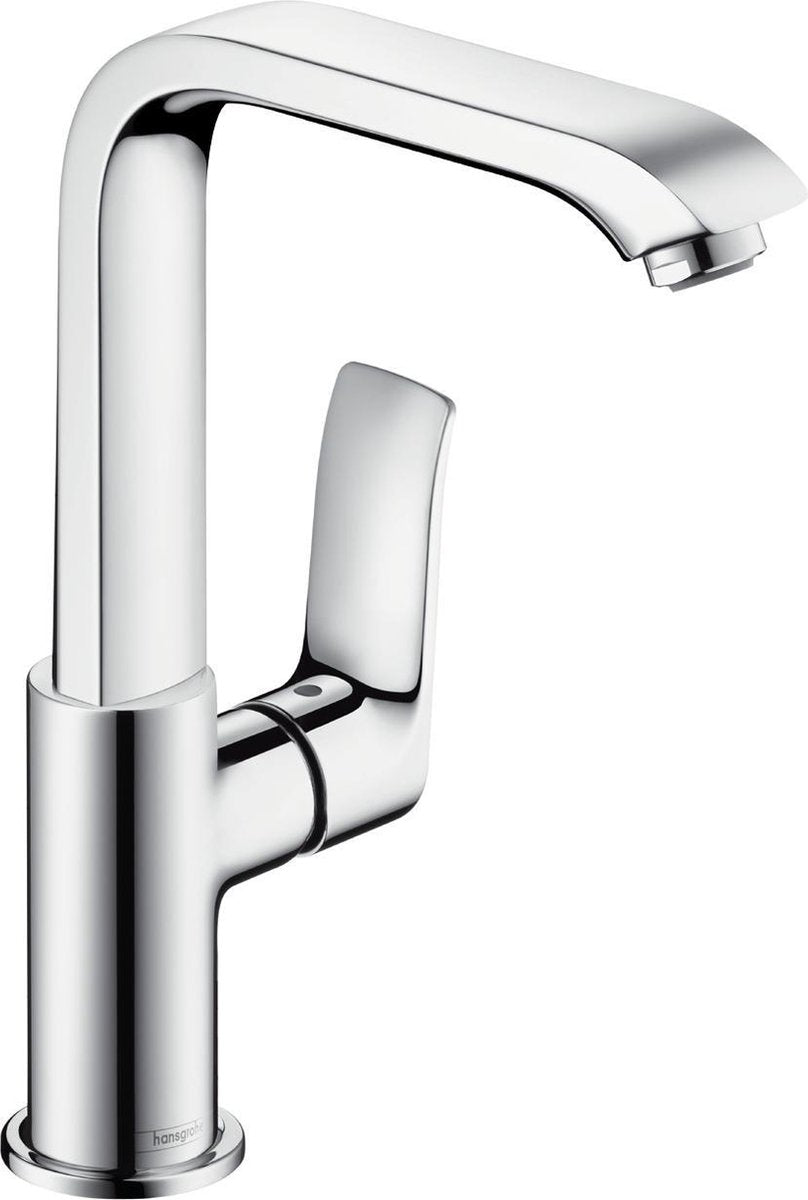 Hansgrohe Metris mitigeur de lavabo 230 bec haut et garniture de vidage push-open - saillie du bec 155 mm