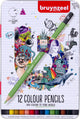 Les crayons de couleur Bruynzeel peuvent, 12 couleurs