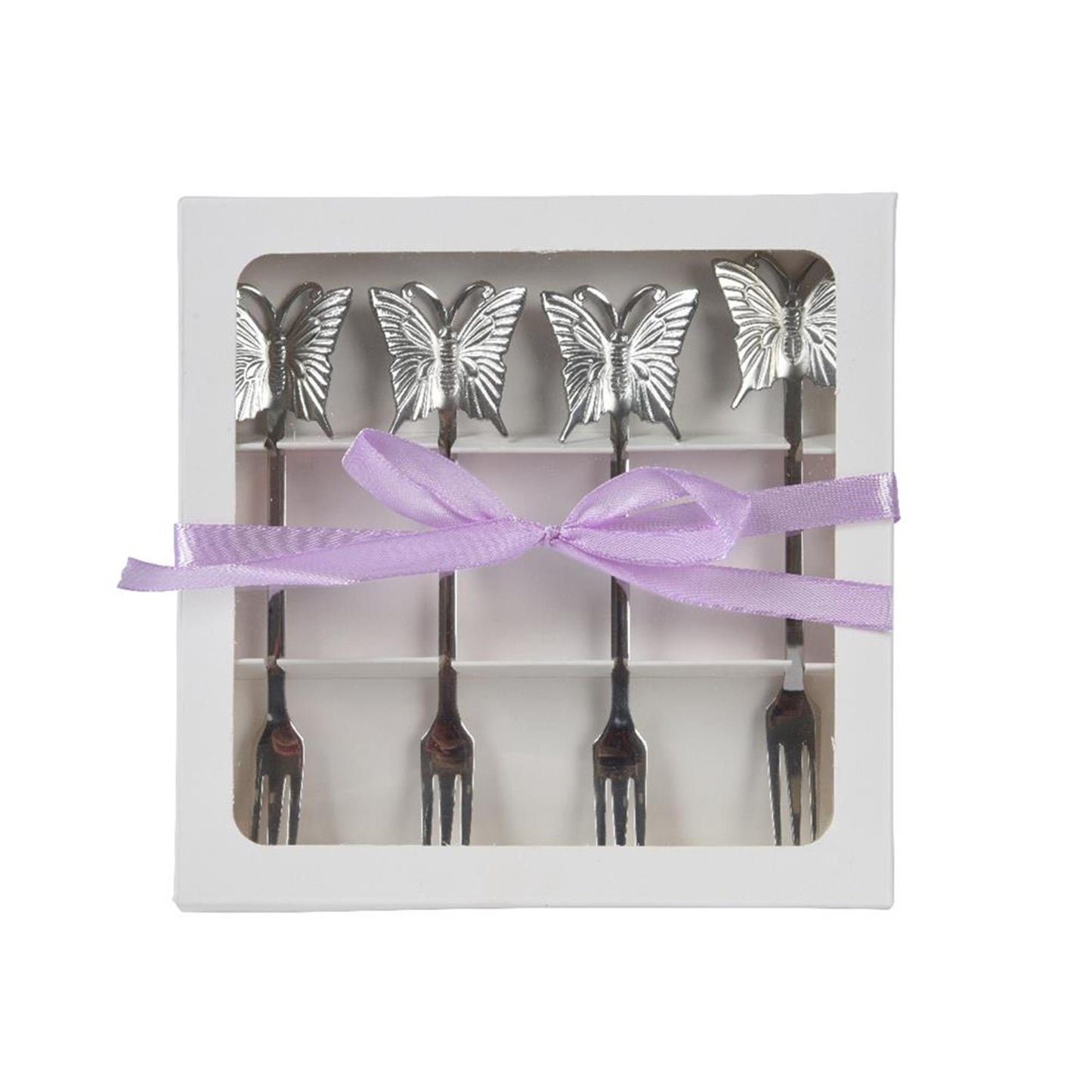 Set de fourchettes à pâtisserie Decoris 4 pièces en acier inoxydable