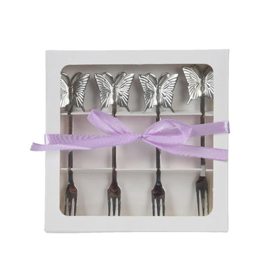 Set de fourchettes à pâtisserie Decoris 4 pièces en acier inoxydable