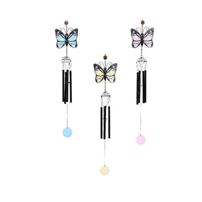 Carillon à vent Decoris papillon h84cm