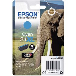 Cartouche d'encre epson c13t24324012 24xl cyan