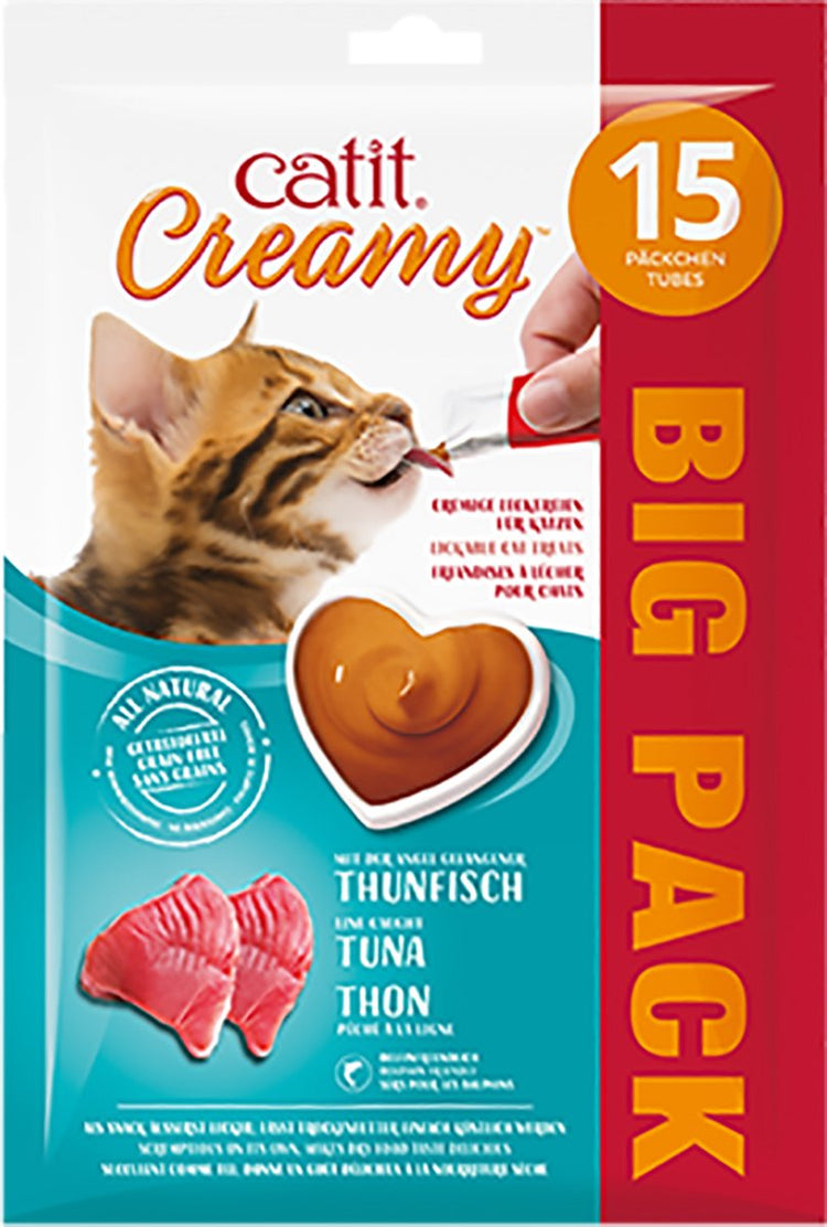 Catit cat it - snack pour chat - chat - ca thon crémeux 15x10g - 15pcs
