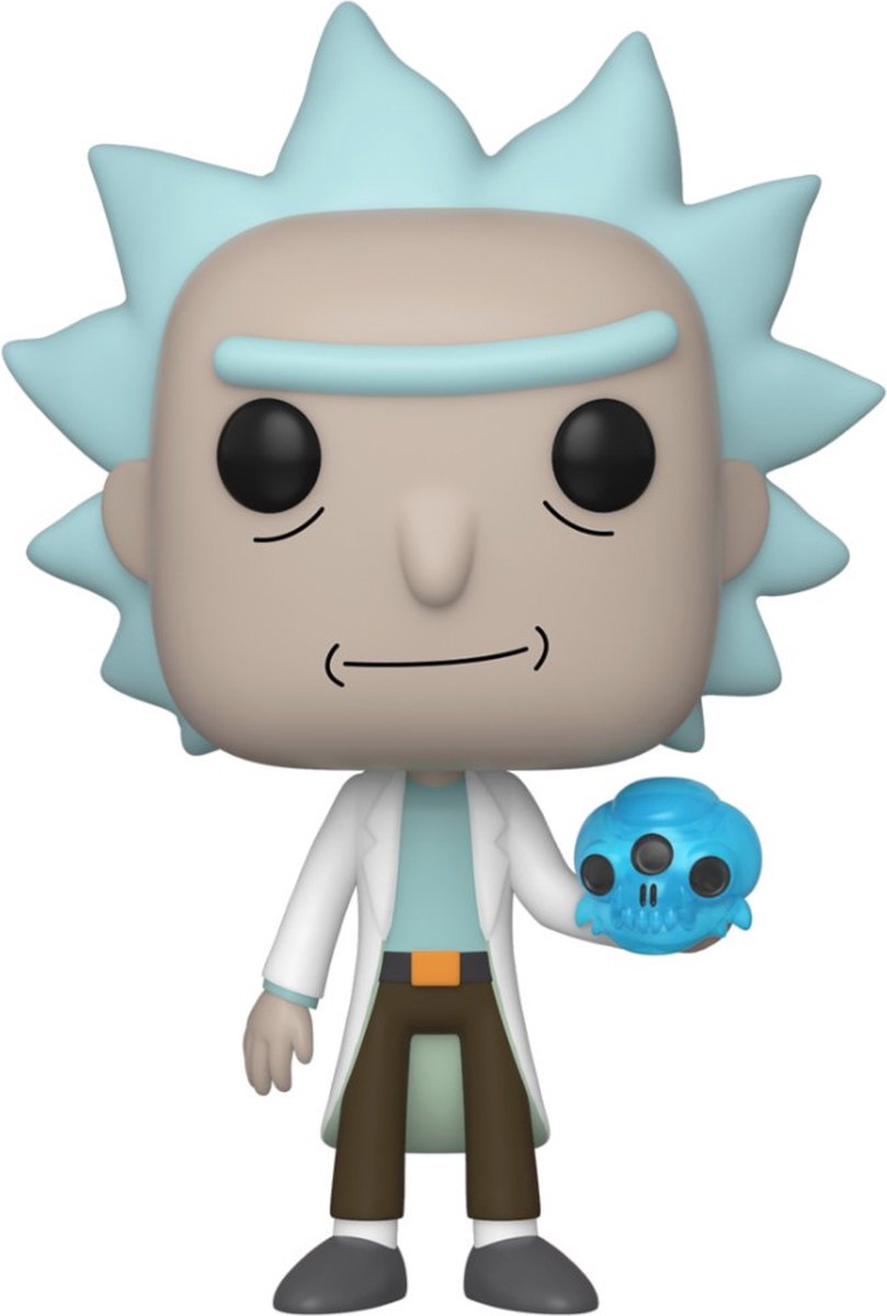 Funko pop Rick et Morty Rick avec figurine en vinyle crâne de cristal