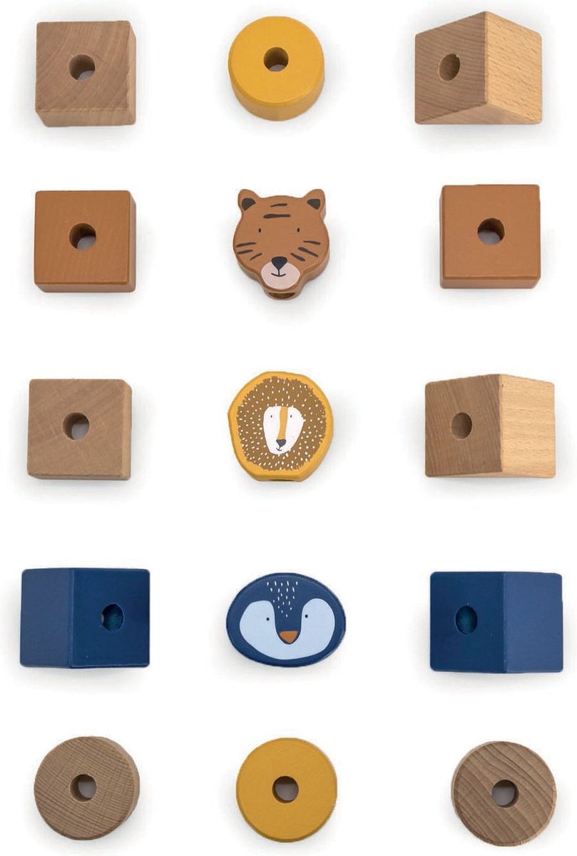 Trixie Wooden Stacking bloque les animaux sauvages, 16dlg.