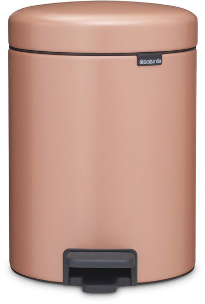 Poubelle Brabantia newicon - 5 litres - salle de bain - cuivre chaud