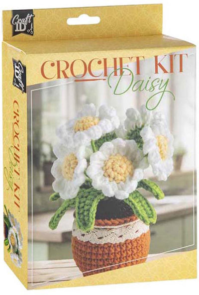 Kit de crochet de groupe d'artisanat créatif marguerite - incl. aiguille et fil