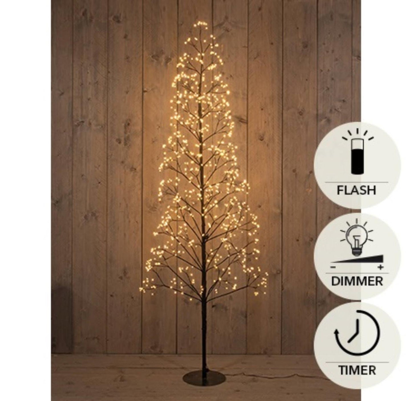Anna's collection Sapin de Noël lumineux 960LED classique chaud H180cm avec fonction flash, variateur et minuterie IP44