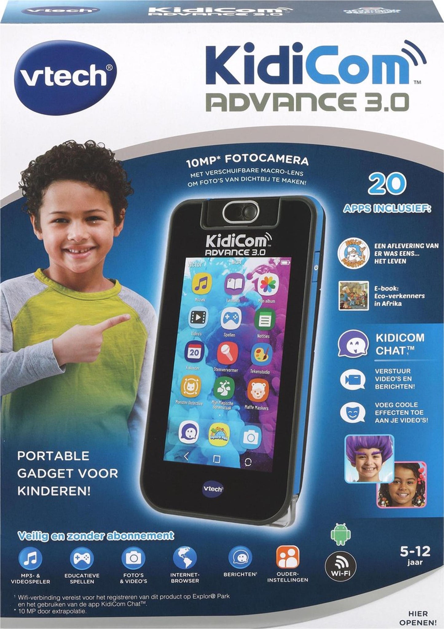 Vtech Toy Phone KIDICOM 3.0 Black Blue 3-PART