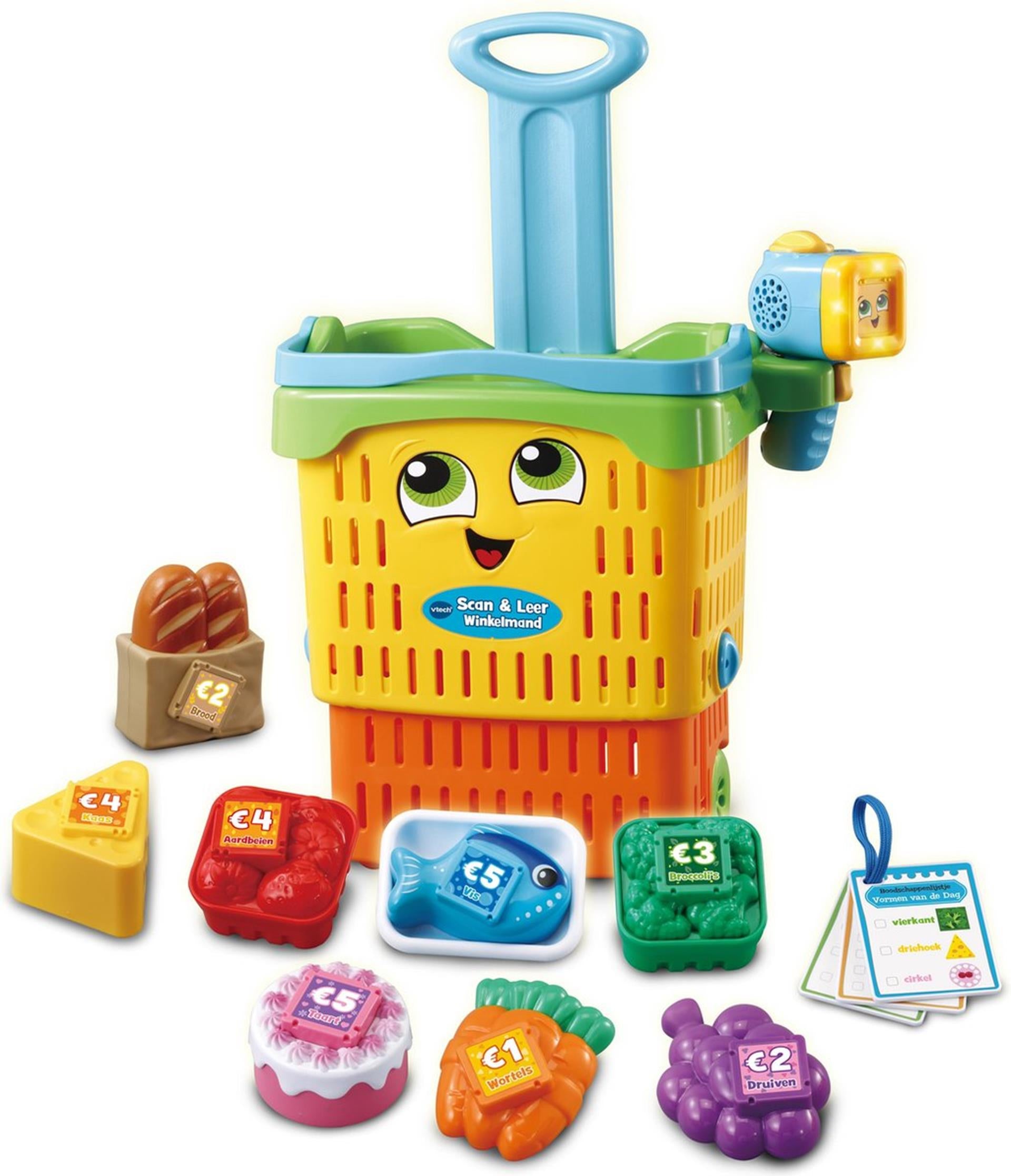 Vtech Shopping Panier Scan Le cuir 19 x 32 x 29 cm jaune 13 pièces