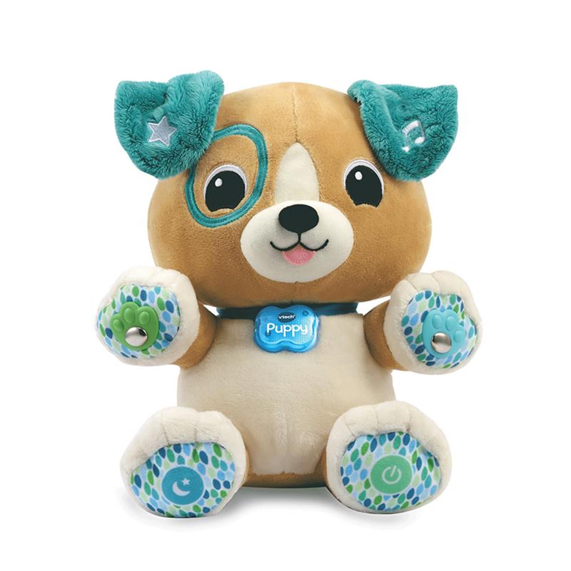 Vtech embrasse mon chiot interactif turquoise brune en peluche
