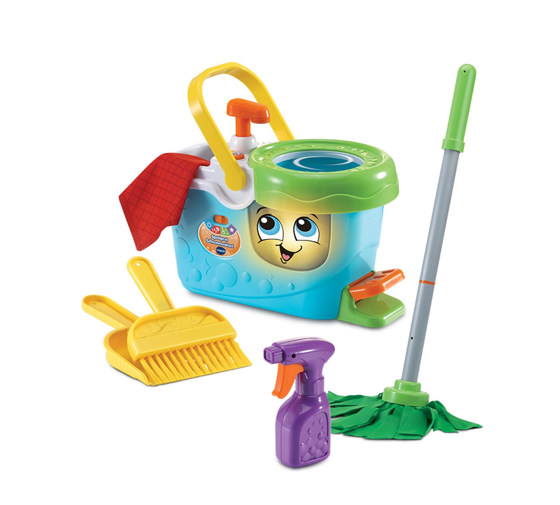 Vtech jouant à un ensemble de nettoyage amusant