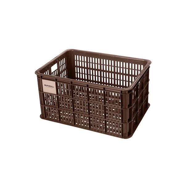 Caisse de vélo de basilic l - grand - 40 litres - brun