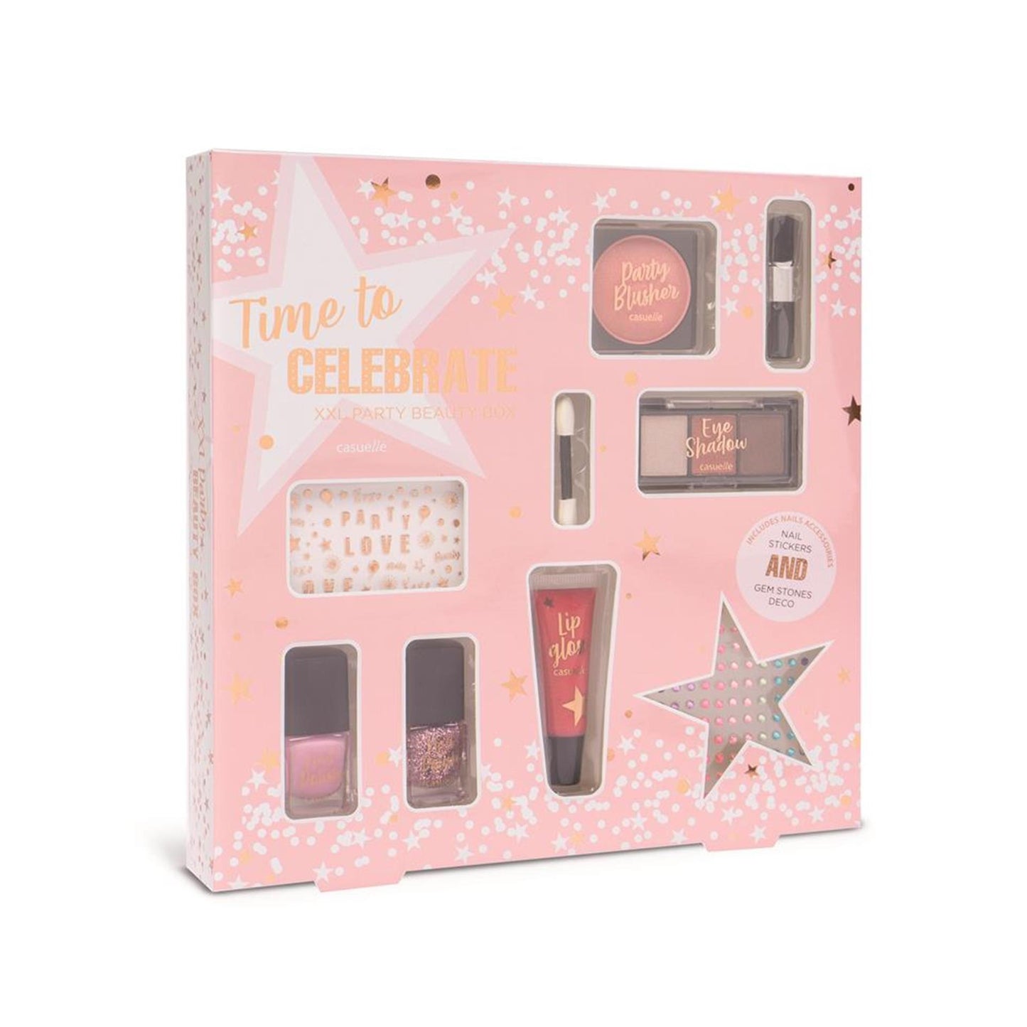 Moment décontracté pour célébrer la boîte de maquillage