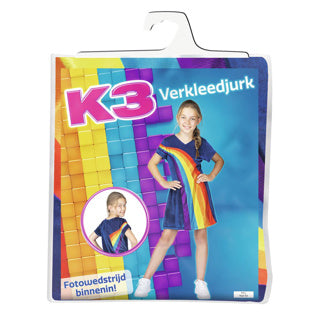 Studio 100 k3 robe arc-en-ciel bleu 9-11 ans