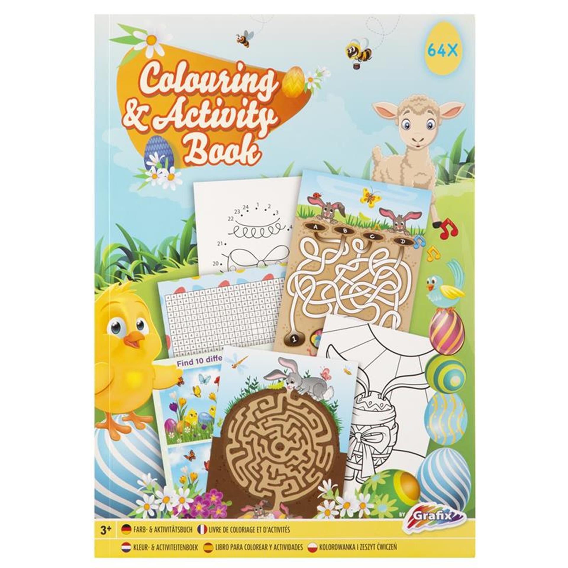 Livre de couleurs et d'activités Pâques, A4