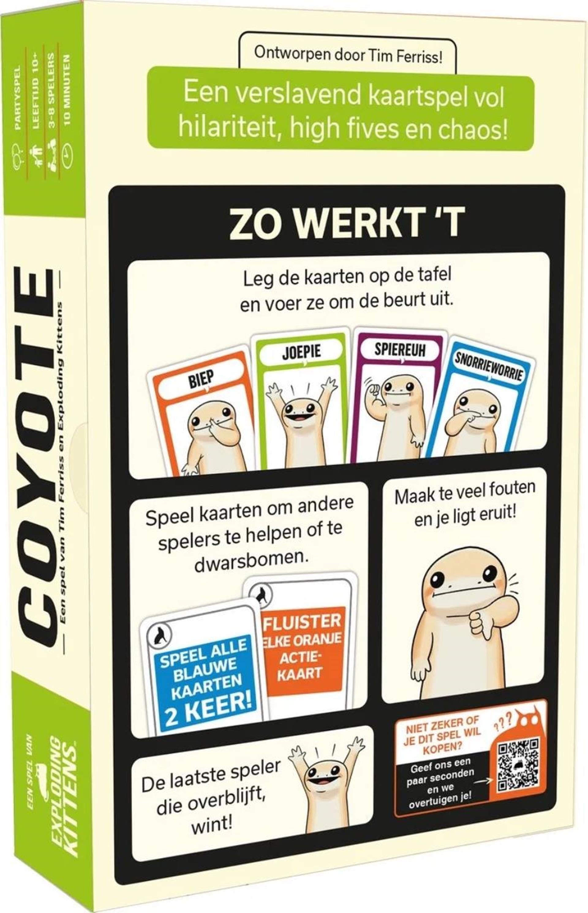 Jeu de cartes de fête Asmodee coyote (version nl)