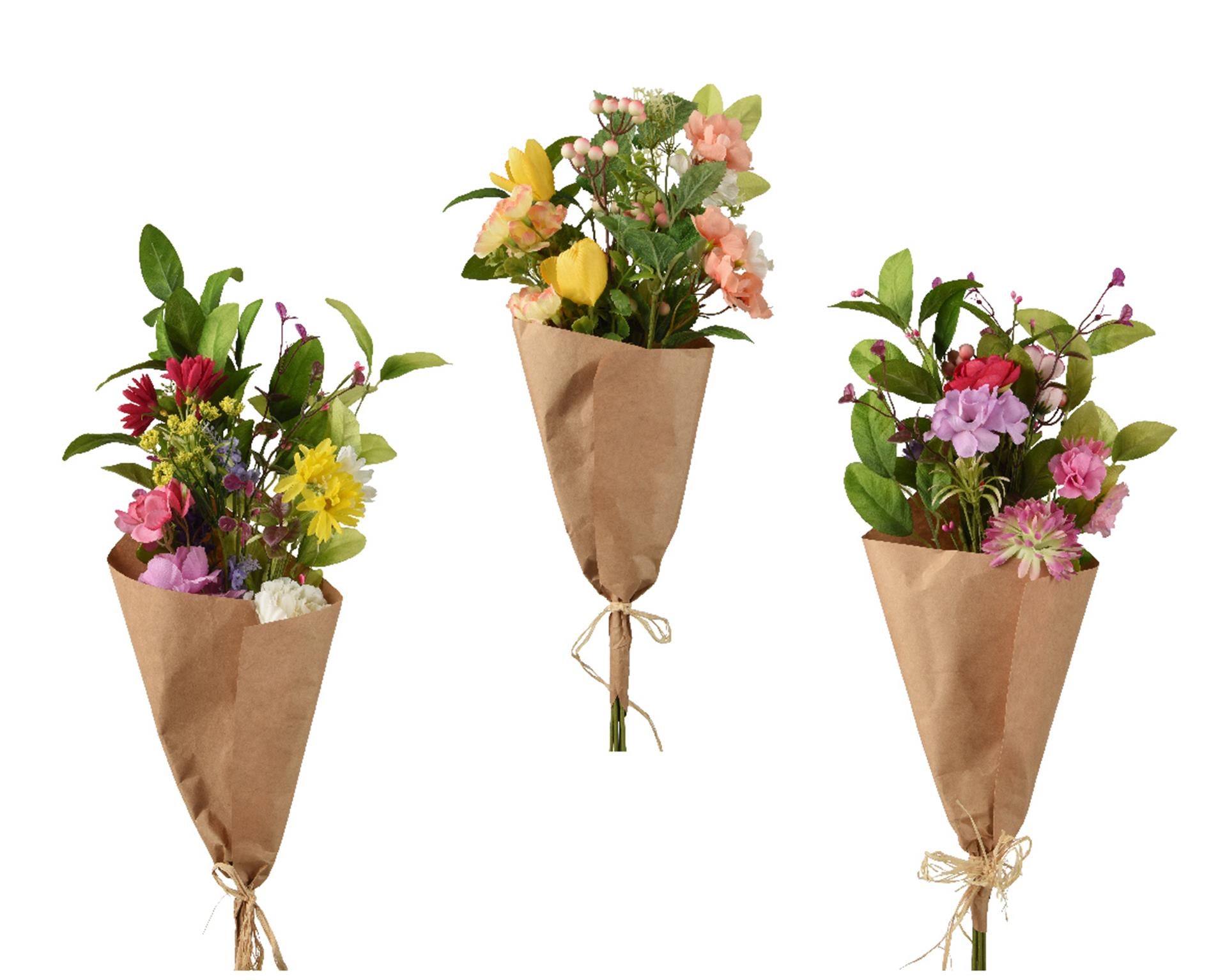 Bouquet d'été de fleurs artificielles Decoris h70cm