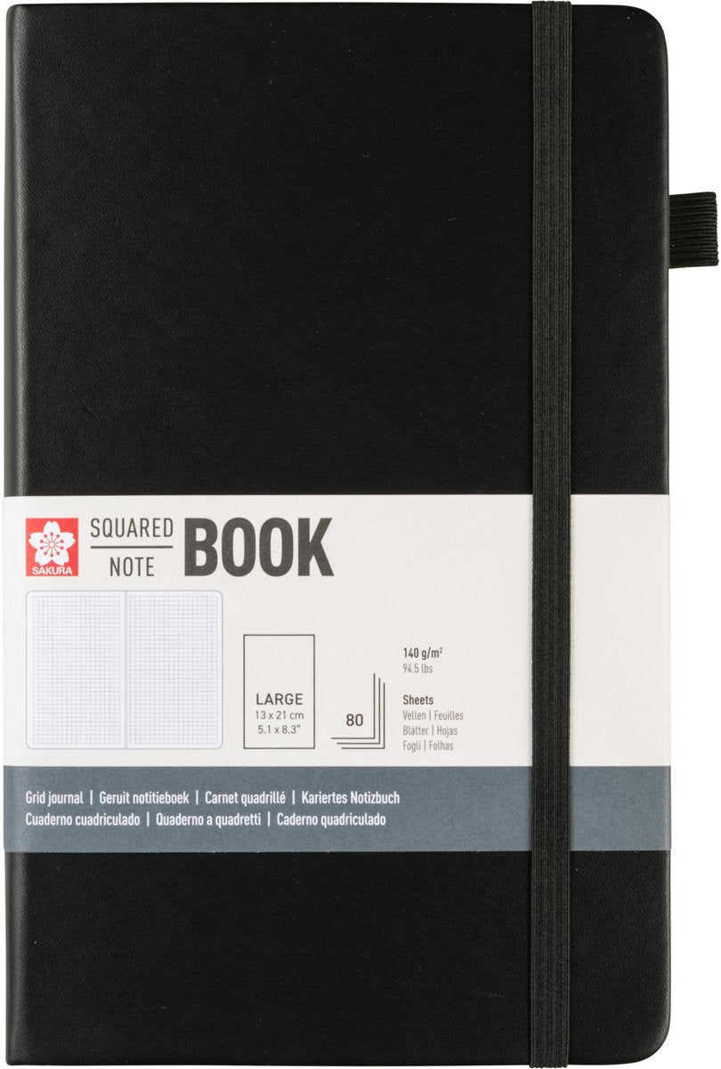 Sakura • carnet carré 13x21cm noir