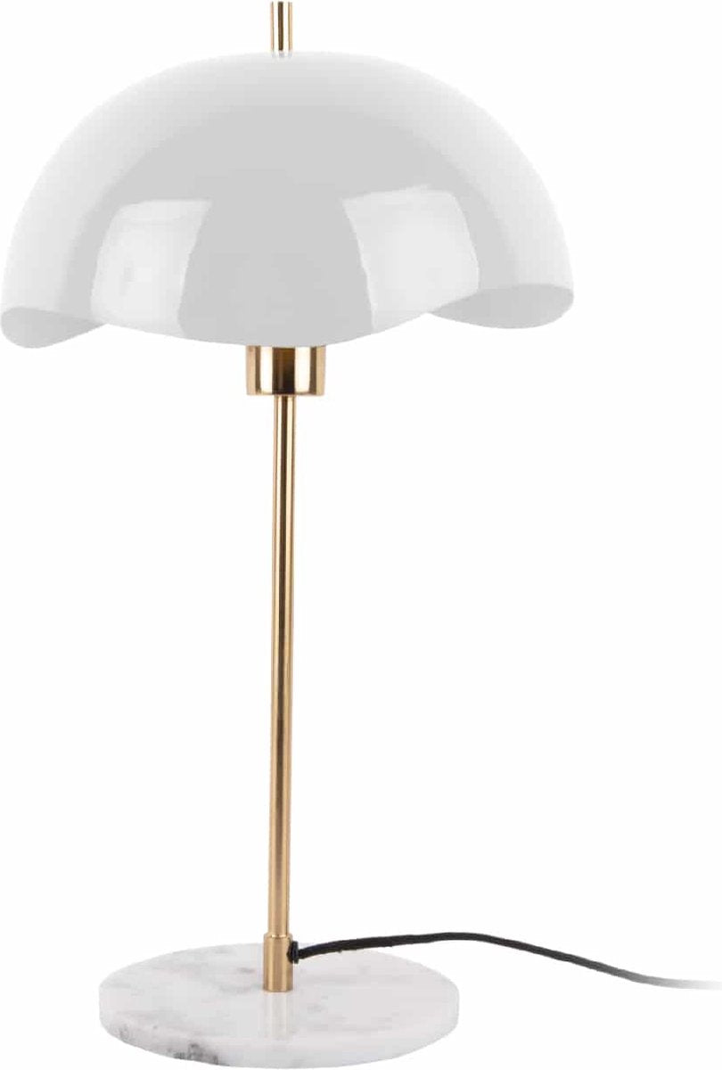 Lampe de table Leitmotiv dôme ondulé - blanc - 30x30x56cm - scandinave