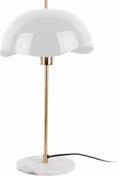 Lampe de table Leitmotiv dôme ondulé - blanc - 30x30x56cm - scandinave