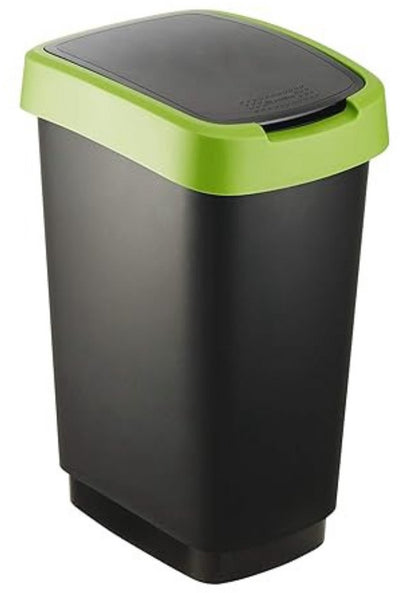 Rotho salsa - poubelle - couvercle pivotant - 50l - sans BPA - vert