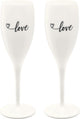 Verre à champagne Koziol, 0,1 l, lot de 2, bio, 'love' - | bravo non. 1