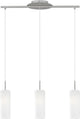 Eglo troy 3 - suspension - 3 lumières - nickel mat - laqué blanc