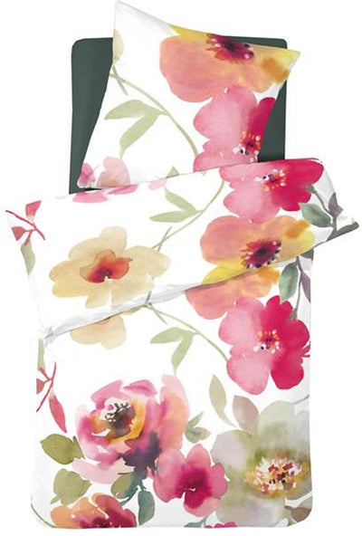 Housse de couette Cendrillon flore - rose - 140x220