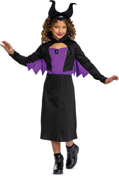 Déguisement Disney - méchants, maléfique classique, taille s (5 - 6 ans), filles