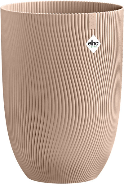 Elho sereh high 40 - pot de fleur pour intérieur extérieur - 100% plastique recyclé - ø 39 x h 53,4 cm - argile fraîche