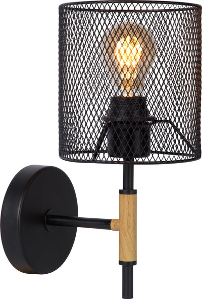 Lucide baskett - applique - 1xe27 - noir