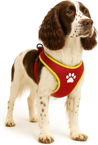 Harnais pour chien Flamingo – harnais pour chien – harnais pour chien anti-traction – harnais pour chien – harnais pour chien anti-traction – step go tasha – rouge – taille l – a:58cm l:75-95cm x 20mm x 5mm