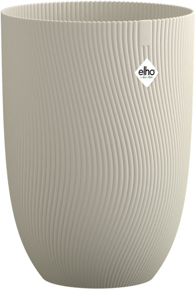 Elho sereh high 40 - pot de fleur pour intérieur extérieur - 100% plastique recyclé - ø 39 x h 53,4 cm - beige champignon