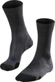 Falke tk2 cool anti-ampoules épais matériau fonctionnel lyocell chaussettes de marche hommes gris - taille 42-43