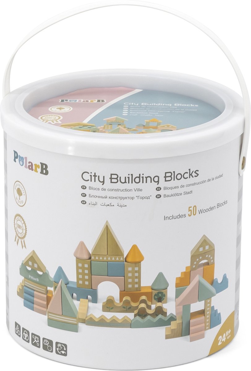 Jeu de blocs en bois Polarb ® - ville
