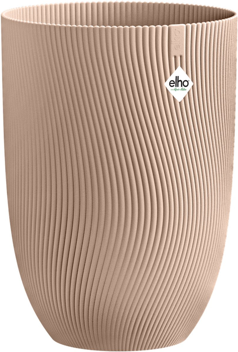 Elho sereh high 40 - pot de fleur pour intérieur extérieur - 100% plastique recyclé - ø 39 x h 53,4 cm - argile fraîche