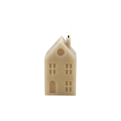 Countryfield LED bougie maison m beige 6,5x7,5x16cm