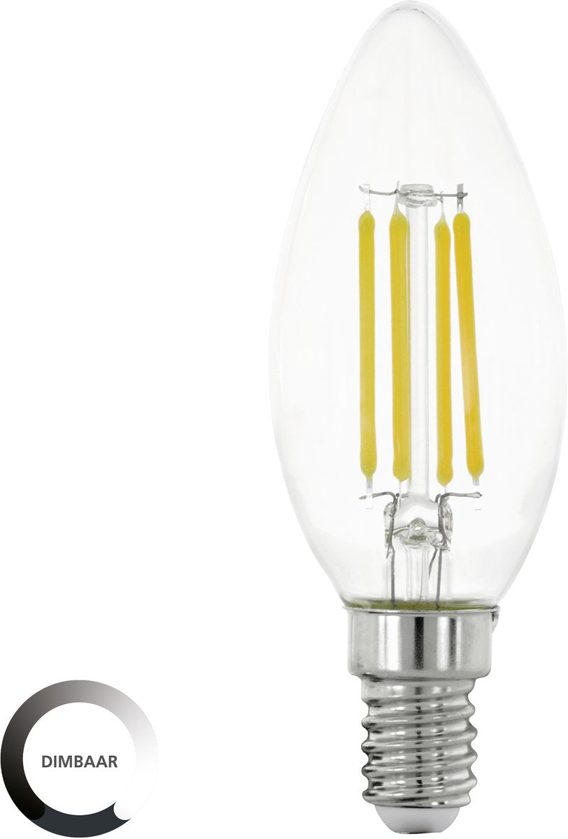 Lampe LED Eglo - E14 - ø 3,5 cm - transparente - 806 lumen - 2700k - dimmable
