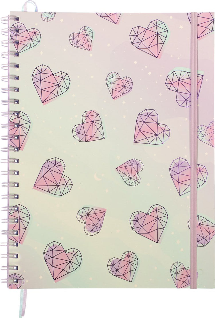 Livre à spirale Kangaro - galaxy girl - a4 - ligne - 2 pièces - k-pm410005