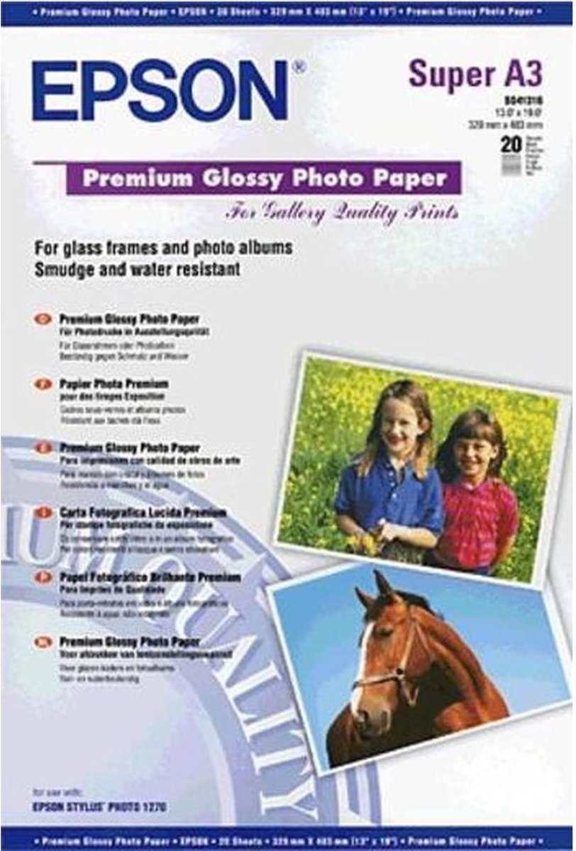 Epson s041316 premium brillant - a3+ 20 feuilles