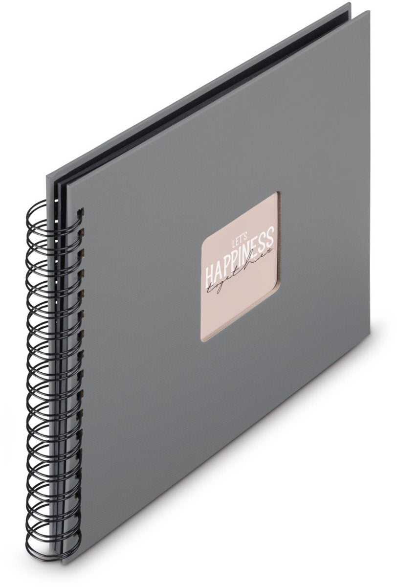 Hama album photo spirale - fine art - 28x24 - 50 pages - gris pierre