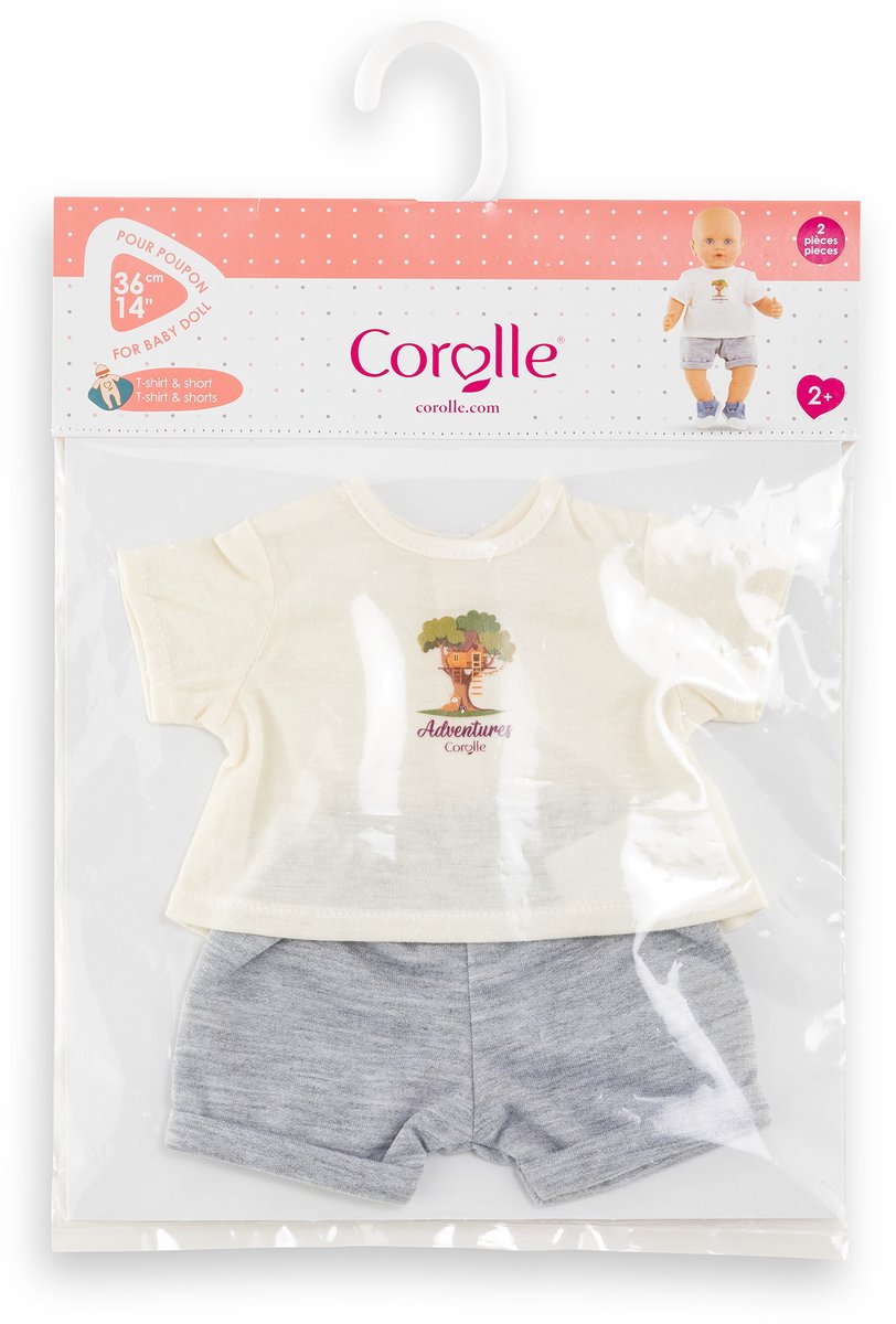 T-shirt Corolle avec short petit explorateur - 36cm