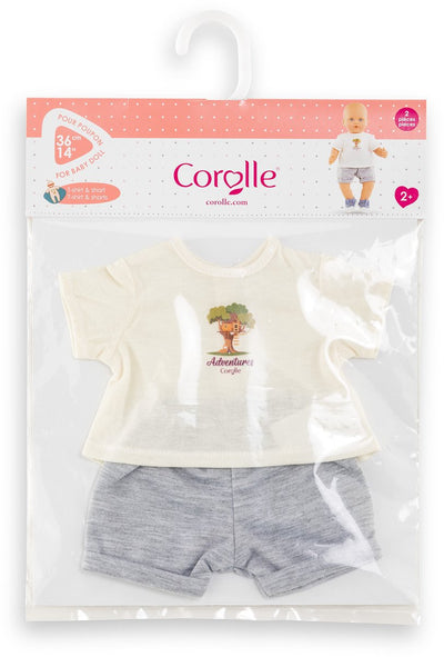 T-shirt Corolle avec short petit explorateur - 36cm