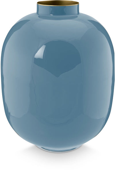 Pip studio - vase - bleu - métal - 25x32cm