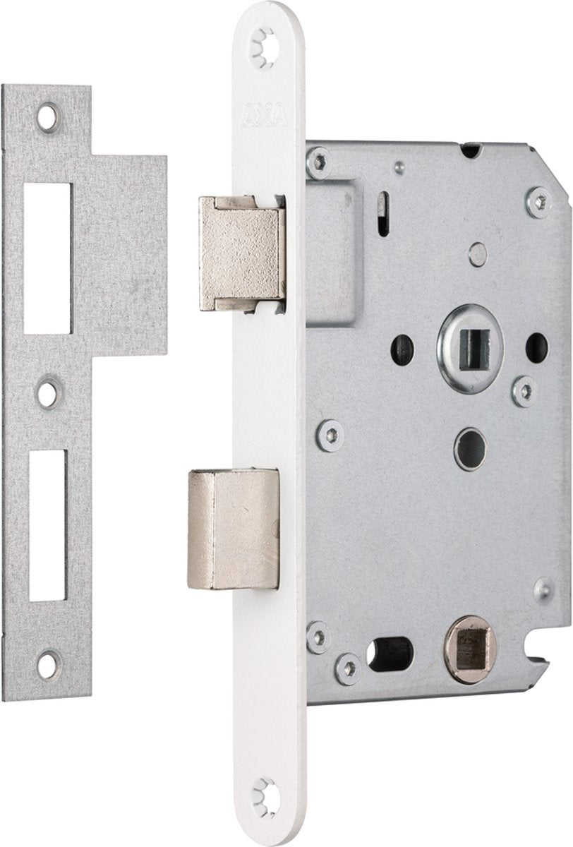 Serrure de porte Axa 7165 - pour toilettes salle de bains TL63-8 - serrure pour portes intérieures avec clés - plaque frontale en acier inoxydable - incl. gâche et fixations