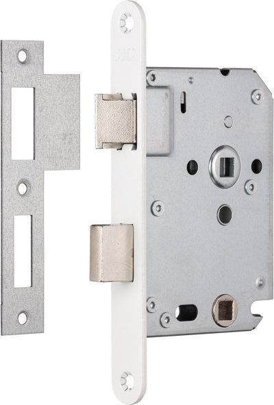 Serrure de porte Axa 7165 - pour toilettes salle de bains TL63-8 - serrure pour portes intérieures avec clés - plaque frontale en acier inoxydable - incl. gâche et fixations