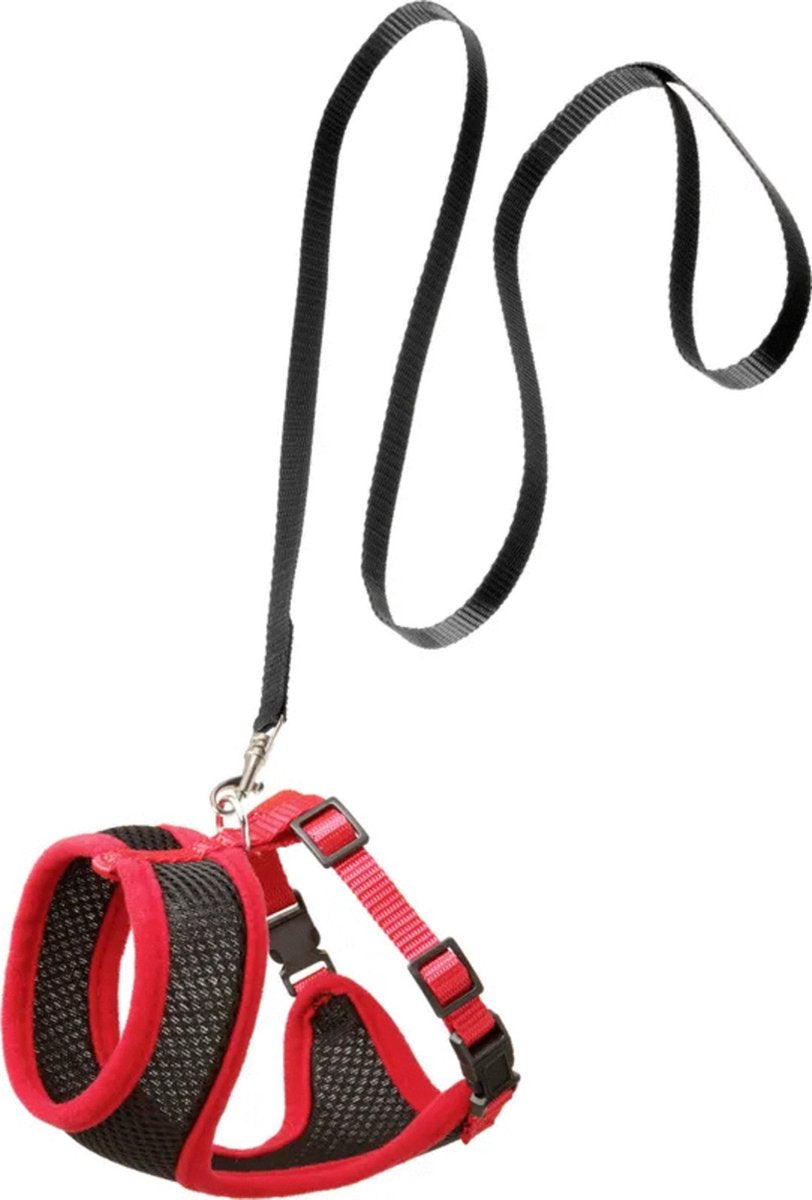 Ensemble harnais pour chat Flamingo - noir rouge - 120cm x 15mm